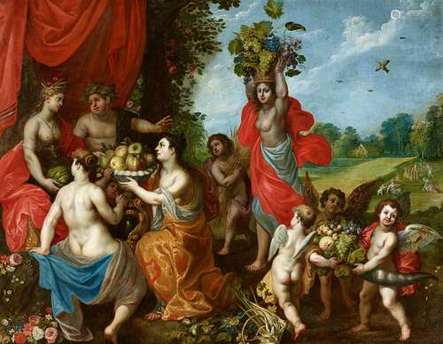 Hendrick van Balen, workshop or circleOffering for Bacchus and CeresOil on canvas (relined). 167.5 x