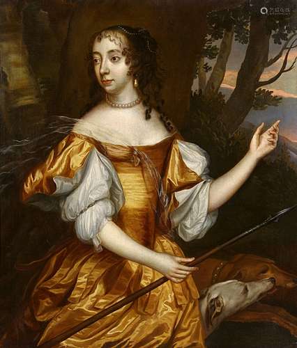 Jan MijtensPortrait of Albertine Agnes of Orange-Nassau, Princess of Nassau-Diez, as DianaOil on