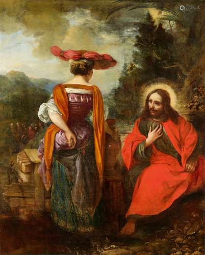 Rembrandt school 17. JahrhundertChrist and the Samaritan Woman at the WellOil on canvas (relined).