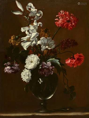 Nicolas BaudessonFlowers in a Glass VaseOil on canvas (relined). 64 x 48 cm.ProvenanceAuctioned by