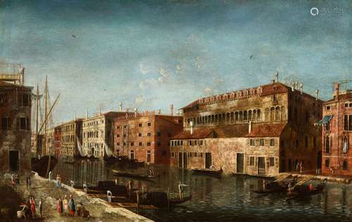 Michele MarieschiVenice with a View of the Canal Grande and the Fontego dei TurchiOil on canvas (