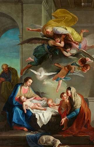 Giambettino CignaroliThe Holy Family with Saint Anne and John the Baptist protected by the