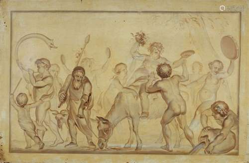 Jacob de Wit, follower ofTwo Grisaille Depictions of the Triumph of Bacchus and of SilenusOil on