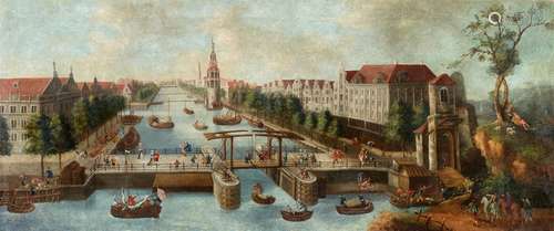 Unbekannter Meister 18th centuryTwo Architectural Capriccios with Motifs from Amsterdam and