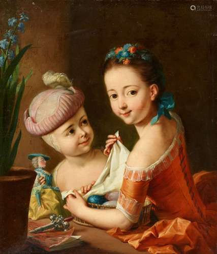 Johann Heinrich Tischbein the ElderTischbein's Two Daughters as Young ChildrenOil on canvas (