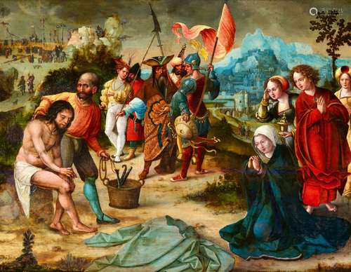 South Netherlandish School um 1520/1530Christ on Mount CalvaryOil on wood. 66.1 x 85.7 cm.