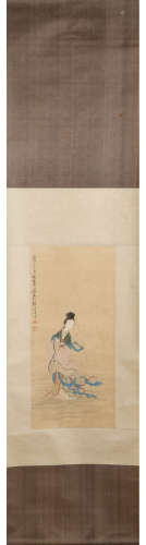 A Chinese figure painting, Fei Dan Mark