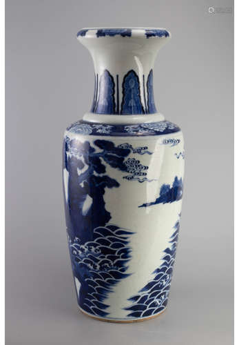 A Chinese Blue and White Porcelain Vase