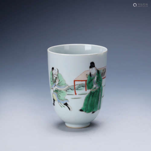 A Chinese Famille Rose Porcelain Bell Cup