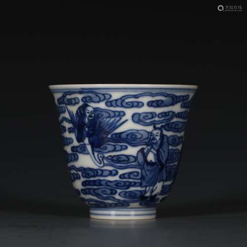 A Chinese Blue and White Porcelain Cup