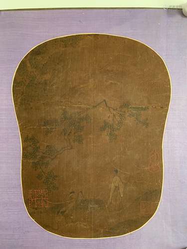 A Chinese Painting Silk Scroll, Unknown