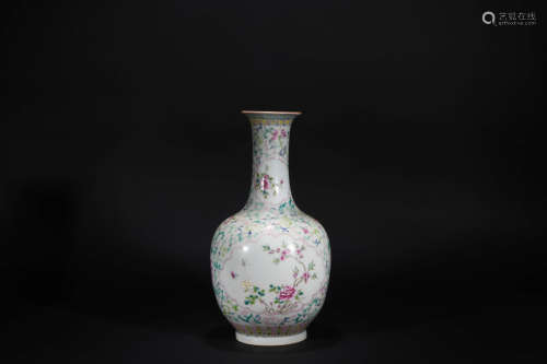 A Chinese pastel Porcelain medallion vase