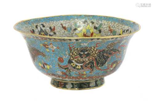 A Chinese cloisonné bowl,