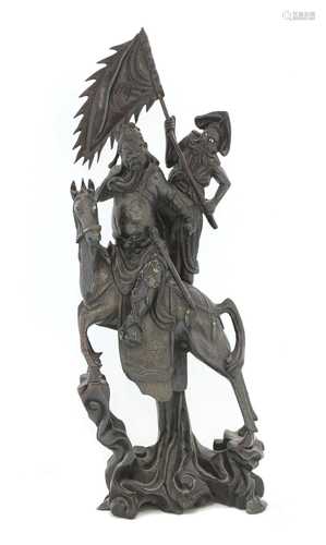 A Chinese wood carving,