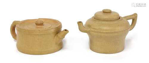 Two Yixing duanni teapots,