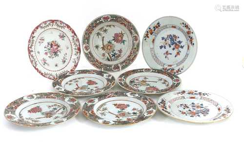 A collection of famille rose plates,