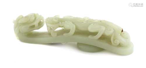A Chinese jade belt hook,