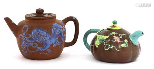 Two Chinese Yixing zisha teapots,