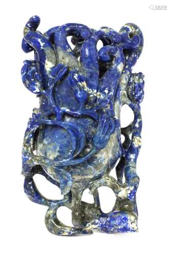 A Chinese lapis lazuli carving,