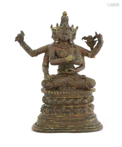A Tibetan bronze bodhisattva,
