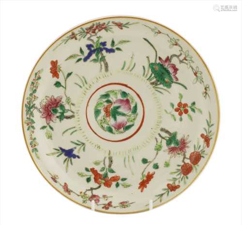 A Chinese famille rose plate,