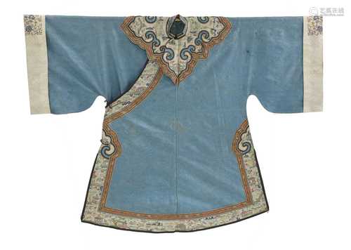 A Chinese embroidered robe,