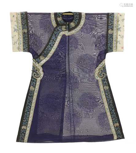 A Chinese embroidered summer robe,