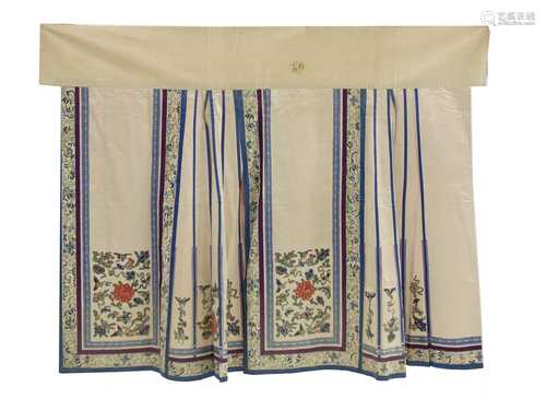 A Chinese embroidered skirt,