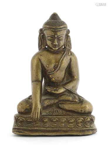 A Tibetan bronze Shakyamuni Buddha,