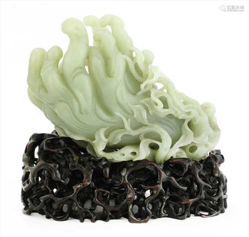 A Chinese jade carving,