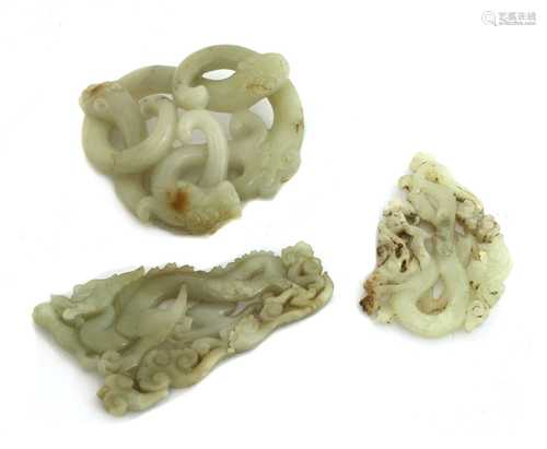 A Chinese jade carving,