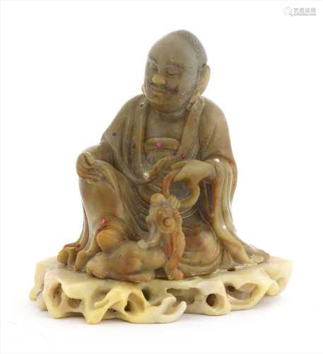 A Chinese soapstone carving,