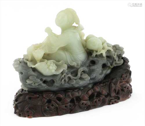 A Chinese jade carving,