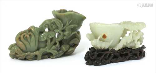 A Chinese jade carving,