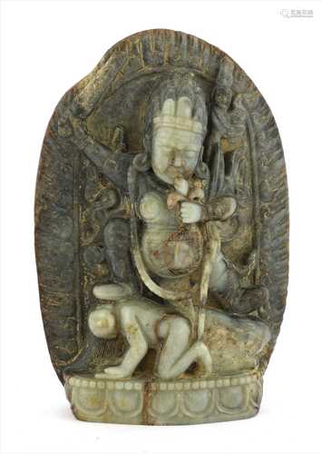 A Chinese jade bodhisattva,