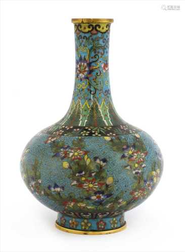A Chinese cloisonné vase,