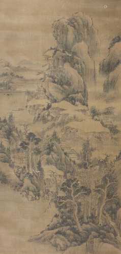 A collection of three Chinese hanging scrolls,