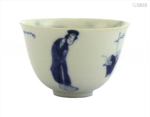 A Chinese blue and white cup,