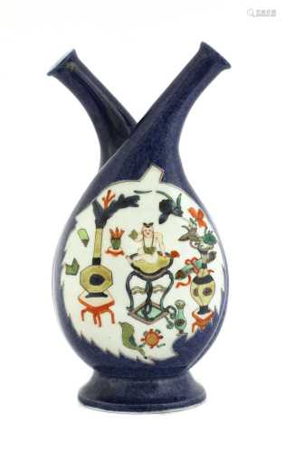 A Chinese oil and vinegar bottle,