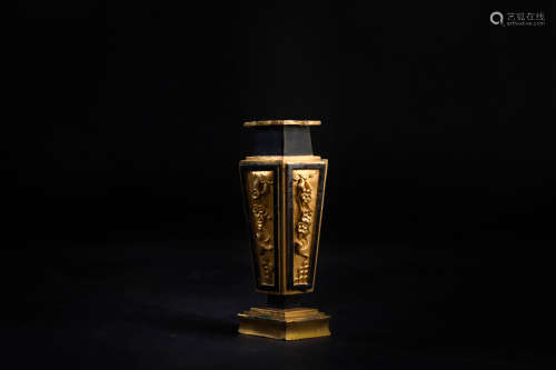 A Chinese Gilding Bronze Incense inserted