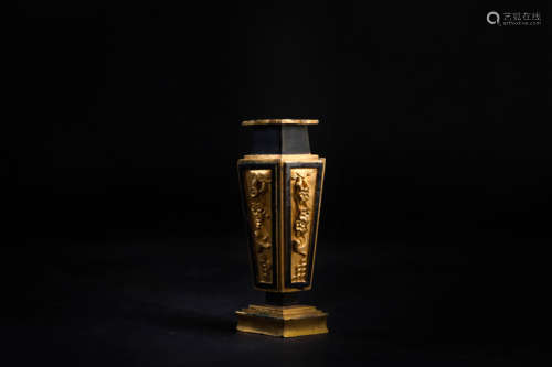 A Chinese Gilding Bronze Incense inserted