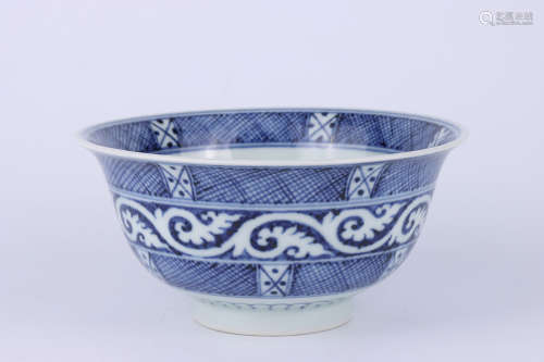 A Chinese BLUE AND WHITE PORCELAIN BOWL