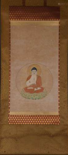 A Chinese Buhdha Statue Painting, Unknown Mark