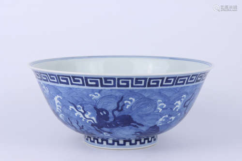 A Chinese blue and white porcelain bowl