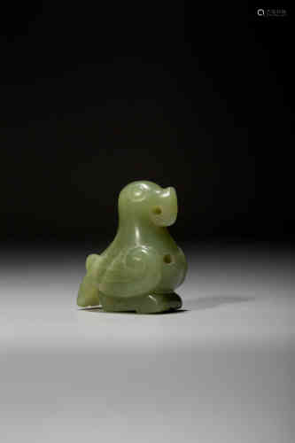 A Chinese Jade Bird Ornament