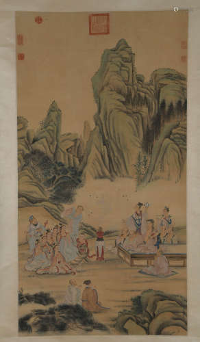A Chinese Painting, Qiu ying Mark