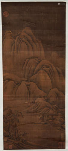 A Chinese Bamboo Painting Scroll, Xiang Yuanbian Mark