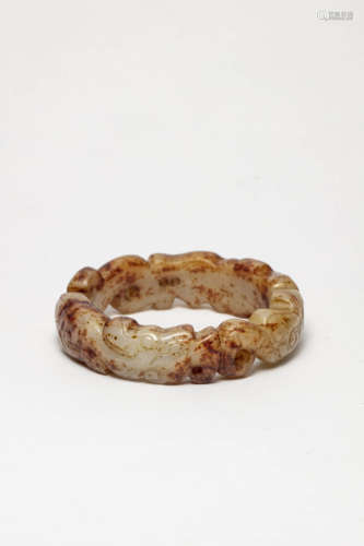 A Chinese Carved Jade Bracelet