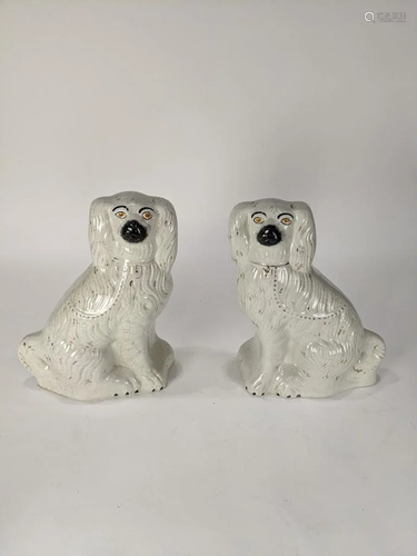 A Pair of English Victorian Staffordshire spa…