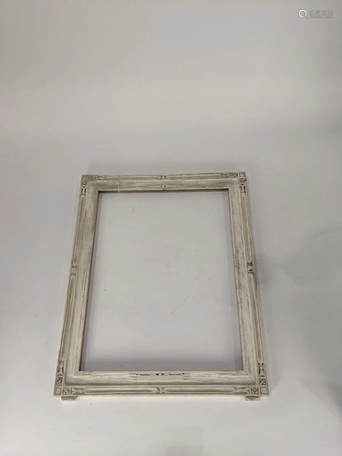 Hand-carved arts and crafts frame, Karl Sc…